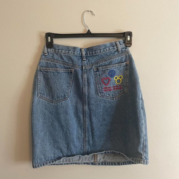 Vintage 90's/Y2K Denim Mickey Mouse Embroidered Skirt, by Disney, Size S/M - Picture 2 of 6